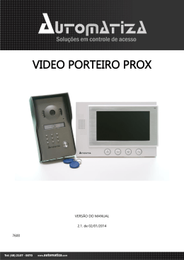 VIDEO PORTEIRO PROX