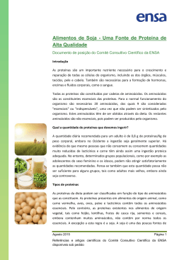 Alimentos de Soja - Uma Fonte de Proteína de Alta Qualidade