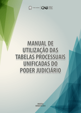 manual de utilização das tabelas processuais unificadas do