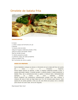 Omelete de batata frita - Portal Atividade Rural