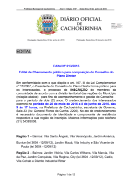 05-06-2015 - Prefeitura Municipal de Cachoeirinha
