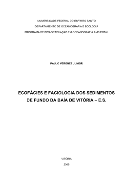 ecofácies e faciologia dos sedimentos de fundo da baía de vitória