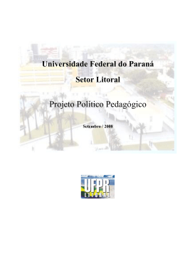 PPP LItoral - UFPR litoral - Universidade Federal do Paraná