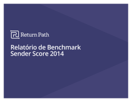 Relatório de Benchmark Sender Score 2014