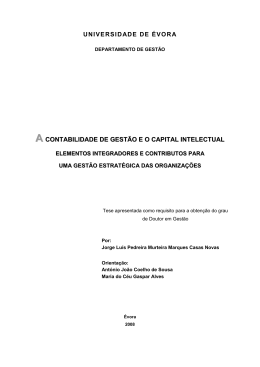 a contabilidade de gestão e o capital intelectual