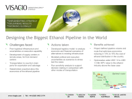 Designing the Biggest Ethanol Pipeline in the World