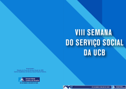 VIII SEMANA DO SERVIÇO SOCIAL DA UCB
