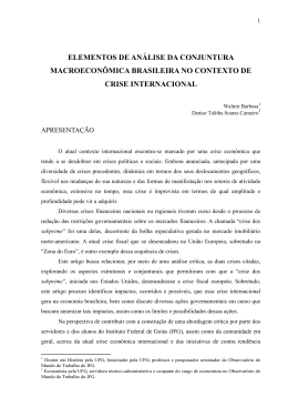 elementos de análise da conjuntura macroeconômica brasileira no