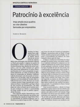 Patrocínio à excelência - Revista Pesquisa FAPESP