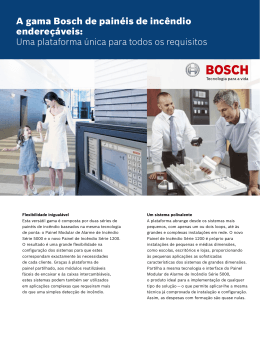 A gama Bosch de painéis de incêndio endereçáveis: Uma