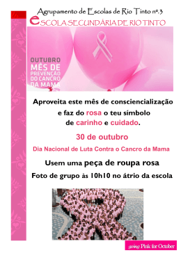 Usem uma peça de roupa rosa - Agrupamento de Escolas Rio Tinto