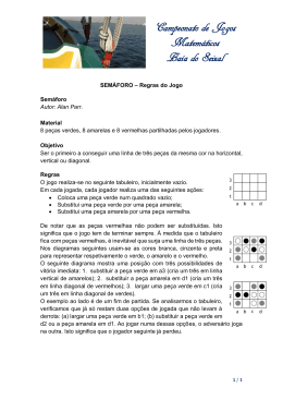 Regras do jogo Semáforo - Campeonato de Jogos Matemáticos