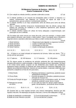 8ª Série - Associação Brasileira de Química