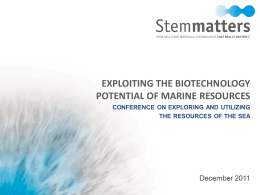 exploiting the biotechnology potential of marine resources