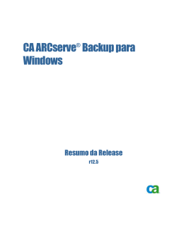 CA ARCserve Backup para Windows
