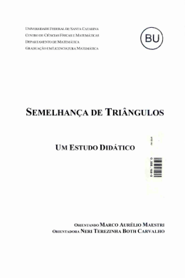 semelhança de triângulos - Universidade Federal de Santa Catarina