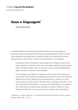 Sexo e linguagem - Fundação Casa de Rui Barbosa