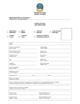 Application form - Embassy of the Republic of Angola
