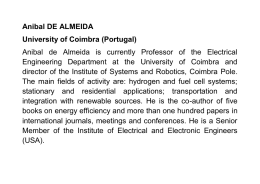 Anibal DE ALMEIDA University of Coimbra (Portugal) Anibal