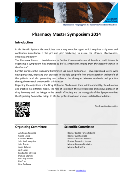 Pharmacy Master Symposium 2014 Introduction