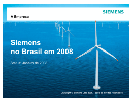 Siemens no Brasil em 2008 - Associação PROFIBUS Brasil