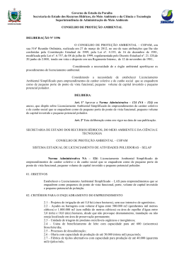 Governo do Estado da Paraíba Secretaria de Estado dos