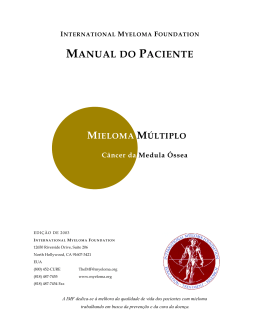 MANUAL DO PACIENTE - International Myeloma Foundation