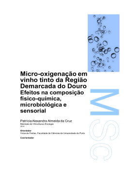 Micro-oxigenação em vinho tinto da Região Demarcada do Douro