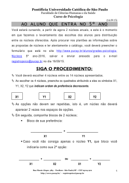 Instruções para preenchimento do formulário de núcleos - PUC-SP