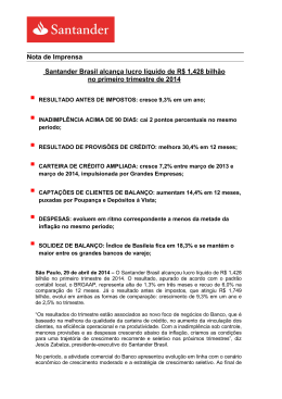 Santander Brasil alcança lucro líquido de R$ 1428 bilhão no
