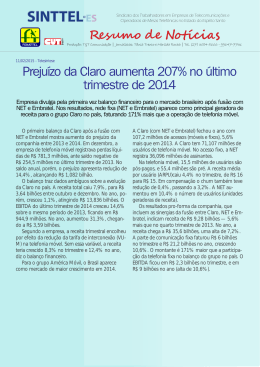 Prejuízo da Claro aumenta 207% no último trimestre de 2014