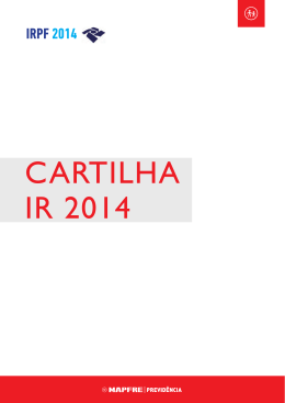 CARTILHA IR 2014 - MAPFRE Previdência e Vida Resgatável