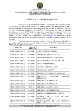Edital de Notificação 11 - Ibama Santarém PA 24-09-2012