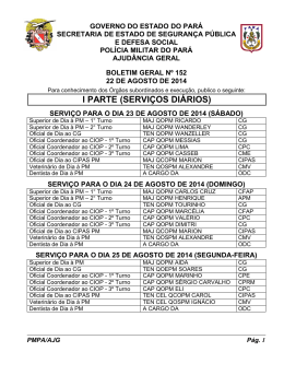 BG 152 - De 22 AGO 2014 - Proxy da Polícia Militar do Pará!
