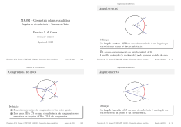 MA092 – Geometria plana e analítica - Ângulos na