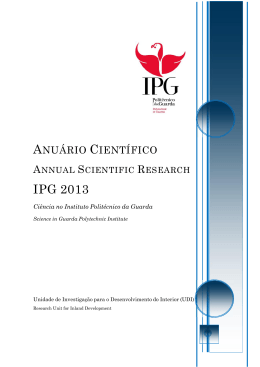 Anuário Científico do IPG - 2013