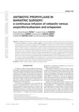 Antibiotic prophylaxis in bariatric surgery
