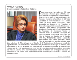 Vania Cunha Mattos - Tribunal Regional do Trabalho da 4ª Região
