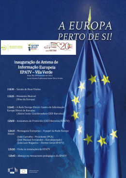 Inauguração de Antena de Informação Europeia EPATV – Vila Verde
