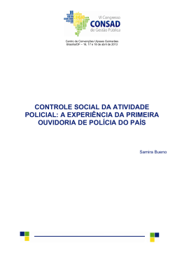 CONTROLE SOCIAL DA ATIVIDADE POLICIAL: A - RI-FJP