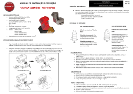 manual de instalação e operação válvula solenóide