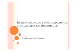 Ensino graduado e pós-graduado em Moçambique