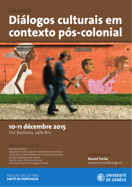 Diálogos culturais em contexto pós-colonial