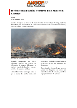 Incêndio mata família no bairro Belo Monte em Cacuaco