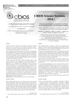 CBiOS Science Sessions - Biomedical and Biopharmaceutical