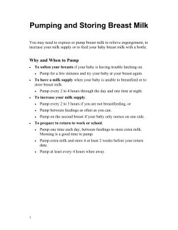 Pumping and Storing Breast Milk - Health Information Translations