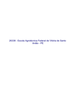 26338 - Escola Agrotécnica Federal de Vitória de Santo Antão
