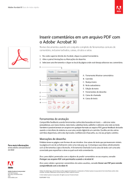 Inserir comentários em um arquivo PDF com o Adobe® Acrobat® XI