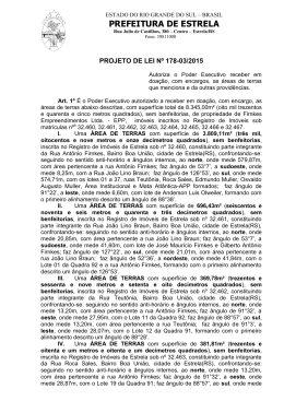 Projeto de Lei 178-03/2015 - Câmara Municipal de Estrela
