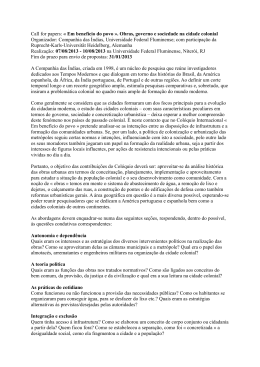 Call for papers: « Em benefício do povo ». Obras, governo e